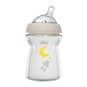 CHICCO NATURALFEELING 0M+ 250 ml Butelka szklana, smoczek silikon, przepływ wolny