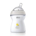 CHICCO NATURALFEELING 2M+ 250 ml Butelka plastikowa, smoczek silikon, przepływ średni
