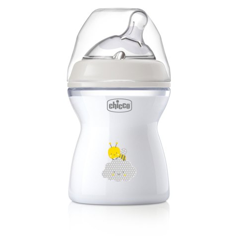 CHICCO NATURALFEELING 2M+ 250 ml Butelka plastikowa, smoczek silikon, przepływ średni CHICCO NATURALFEELING 2M+ 250 ml Butelka plastikowa, smoczek silikon, przepływ średni