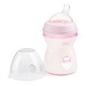 CHICCO NATURALFEELING 2M+ 250 ml Butelka plastikowa, smoczek silikon, przepływ średni