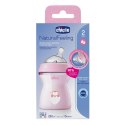 CHICCO NATURALFEELING 2M+ 250 ml Butelka plastikowa, smoczek silikon, przepływ średni