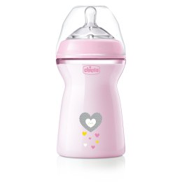 CHICCO NATURALFEELING 6M+ 330 ml Butelka plastikowa, smoczek silikon, przepływ szybki