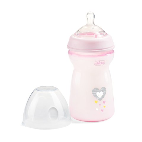 CHICCO NATURALFEELING 6M+ 330 ml Butelka plastikowa, smoczek silikon, przepływ szybki CHICCO NATURALFEELING 6M+ 330 ml Butelka plastikowa, smoczek silikon, przepływ szybki