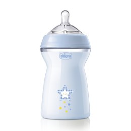 CHICCO NATURALFEELING 6M+ 330 ml Butelka plastikowa, smoczek silikon, przepływ szybki