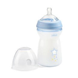 CHICCO NATURALFEELING 6M+ 330 ml Butelka plastikowa, smoczek silikon, przepływ szybki