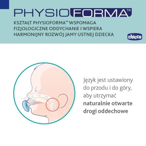 CHICCO PHYSIO LIGHT 2-6M Smoczek do uspokajania, silikonowy, LUMI, 2 szt. CHICCO PHYSIO LIGHT 2-6M Smoczek do uspokajania, silikonowy, LUMI, 2 szt.