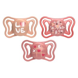 CHICCO PHYSIO LIGHT 6-36M Smoczek do uspokajania, silikonowy, różowy, 2 szt.