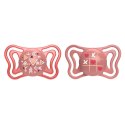 CHICCO PHYSIO LIGHT 6-36M Smoczek do uspokajania, silikonowy, różowy, 2 szt.