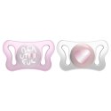 CHICCO PHYSIO MICRO 0-2M Smoczek uspokajający silikonowy, różowy, 2 szt.