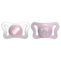 CHICCO PHYSIO MICRO 0-2M Smoczek uspokajający silikonowy, różowy, 2 szt.