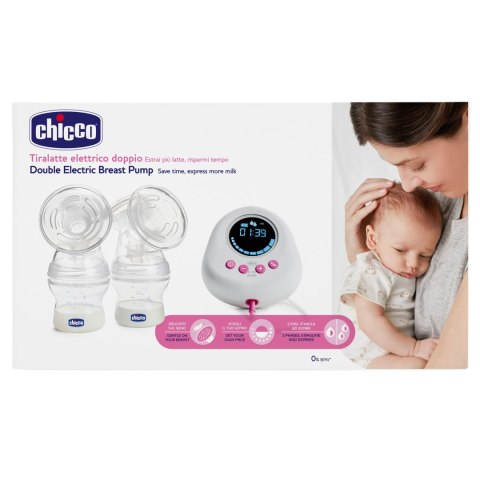 CHICCO Podwójny laktator elektryczny, kompaktowy, do odciągania pokarmu CHICCO Podwójny laktator elektryczny, kompaktowy, do odciągania pokarmu