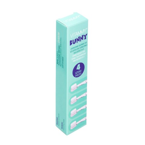 VITAMMY BUNNY Końcówki do szczoteczki sonicznej, delikatne nanowłókna, 4 szt. VITAMMY BUNNY Końcówki do szczoteczki sonicznej, delikatne nanowłókna, 4 szt.