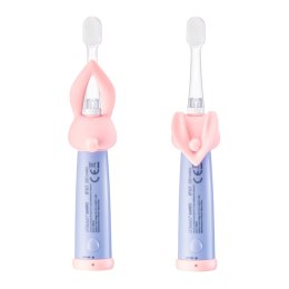 VITAMMY BUNNY PINK Szczoteczka soniczna dla dzieci 0-3 lata, LED, nanowłókna