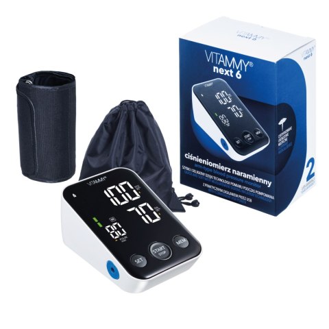 VITAMMY NEXT 6 + POWER C Ciśnieniomierz, funkcja głosowa, pomiar podczas pompowania VITAMMY NEXT 6 + POWER C Ciśnieniomierz, funkcja głosowa, pomiar podczas pompowania