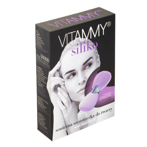 VITAMMY SILIKO LAWENDOWA Szczoteczka soniczna do twarzy, masażer, oczyszczanie VITAMMY SILIKO LAWENDOWA Szczoteczka soniczna do twarzy, masażer, oczyszczanie