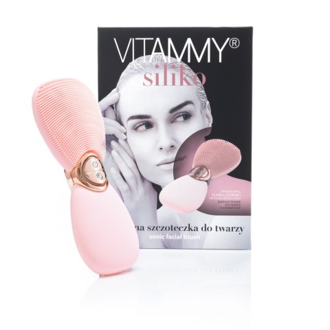 VITAMMY SILIKO PUDROWY RÓŻ Szczoteczka soniczna do twarzy, masażer, oczyszczanie VITAMMY SILIKO PUDROWY RÓŻ Szczoteczka soniczna do twarzy, masażer, oczyszczanie