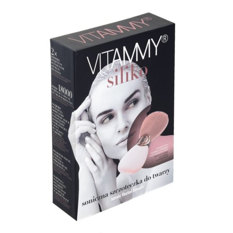 VITAMMY SILIKO PUDROWY RÓŻ Szczoteczka soniczna do twarzy, masażer, oczyszczanie VITAMMY SILIKO PUDROWY RÓŻ Szczoteczka soniczna do twarzy, masażer, oczyszczanie