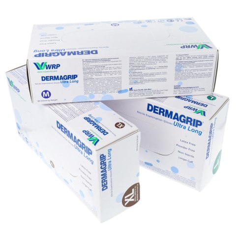 ZARYS DERMAGRIP ULTRA LONG M Rękawiczki nitrylowe medyczne, bezpudrowe, 100 szt. ZARYS DERMAGRIP ULTRA LONG M Rękawiczki nitrylowe medyczne, bezpudrowe, 100 szt.